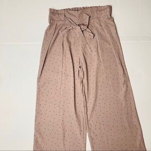 Polka dots loose high waist women’s pants